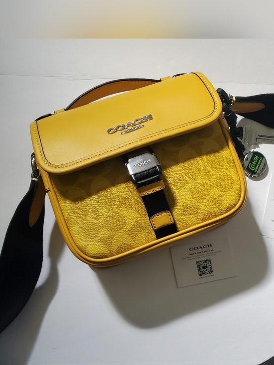 Coach Other - NWT Coach Racer Crossbody Bag Signature Canvas With Charms
